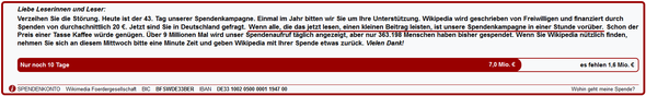 - (Spende, Wikipedia, spendenaktion)