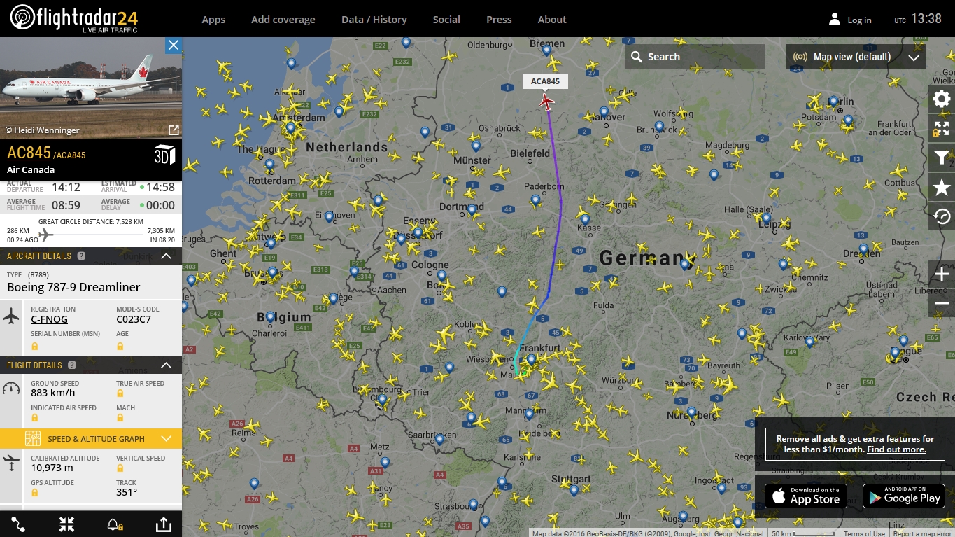 Flugroute nachstellen auf Karte? (Technik, Karten, Flug) Flugroute nachstellen auf Karte? (Technik, Karten, Flug)