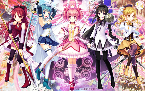 Das sind die 5 "Hauptcharaktere" in ihrem Magial Girl-Outfit - (Anime, Manga, Kostüm)