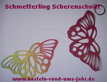 Scherenschnitt Schmetterling von www.basteln-rund-ums-jahr.de - (Kindergarten, Ostern)