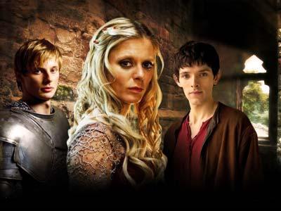 von links: Arthur, Morgaus, Merlin - (Freizeit, Merlin, camelot)
