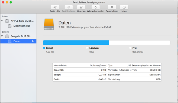 extern 2 - (Festplatte, MacBook, formatieren)