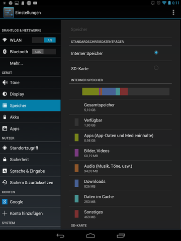 Was Muss Ich Tun Damit Mein Tablet Die Daten Nicht Auf Dem Internen Speicher Sondern Auf Der Sd Karte Abpeichert Computer Samsung