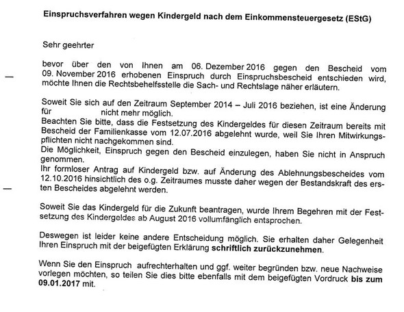Anspruch Auf Kindergeld Gestrichen Geht Das Rechte Rechtslage Familienkasse
