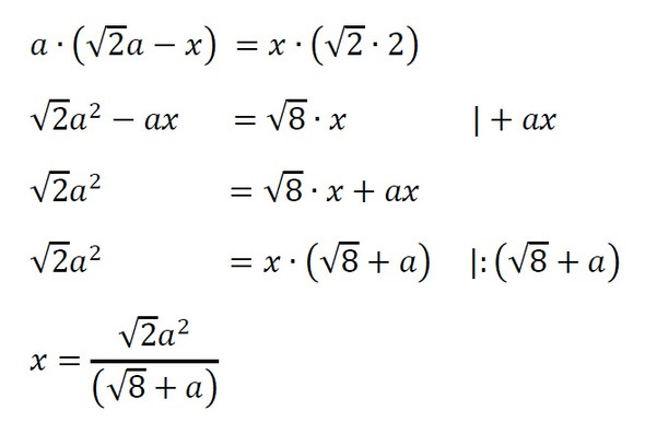 nach x aufgelöst - (Mathematik, kürzen)