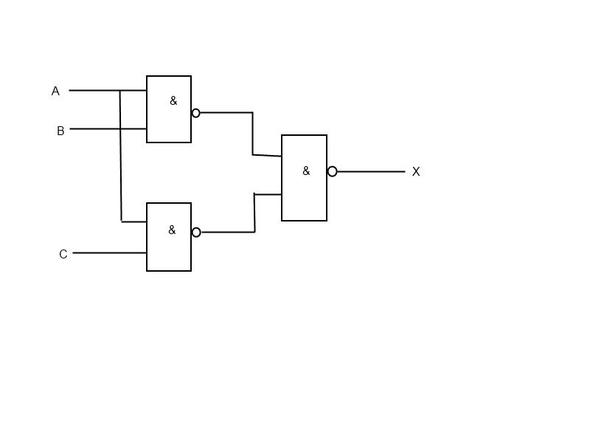 (A und B) oder (A und C) in NAND-Gatter umwandeln (Elektrotechnik ...