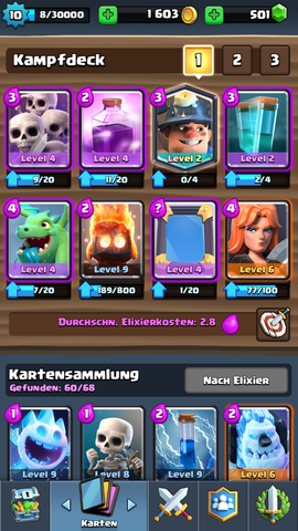 - (Clash Royale, Mine, Log)