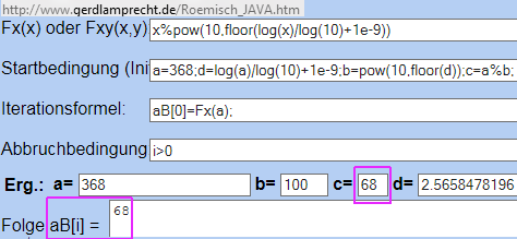 Modulo per Iterationsrechner - (Mathematik, Rechnung, variablen)