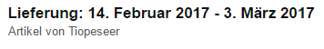 - (Amazon, Fernseher, Versand)