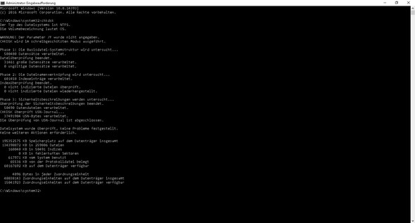 ich habe es jetzt durchlaufen lassen - (Computer, Festplatte, Zugriff verweigert)
