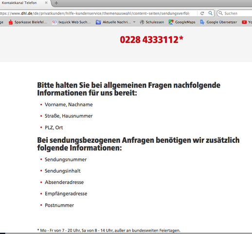 DHL - (Fehler, Paket, DHL)