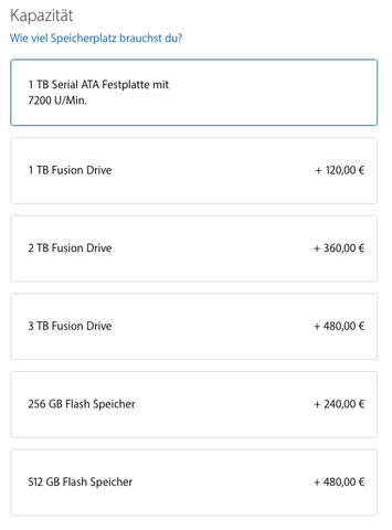 iMac 5K, Speicherauswahl - (Computer, Apple, Mathematik)