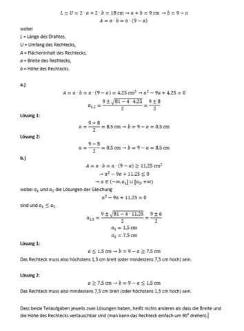 - (Mathematik, Aufgabe, Optimierungsprobleme)