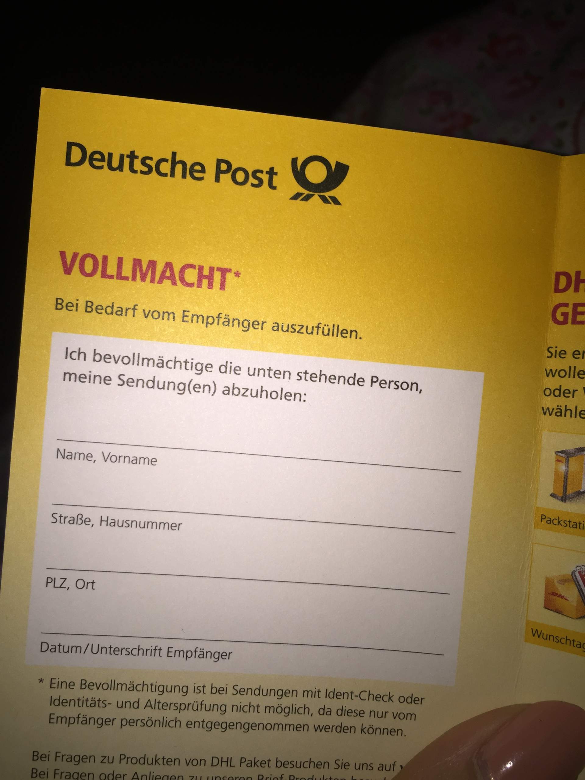 Bei DHL was abholen ohne Ausweis? (Paket, Deutsche Post, Pass) Bei DHL was abholen ohne Ausweis? (Paket, Deutsche Post, Pass)