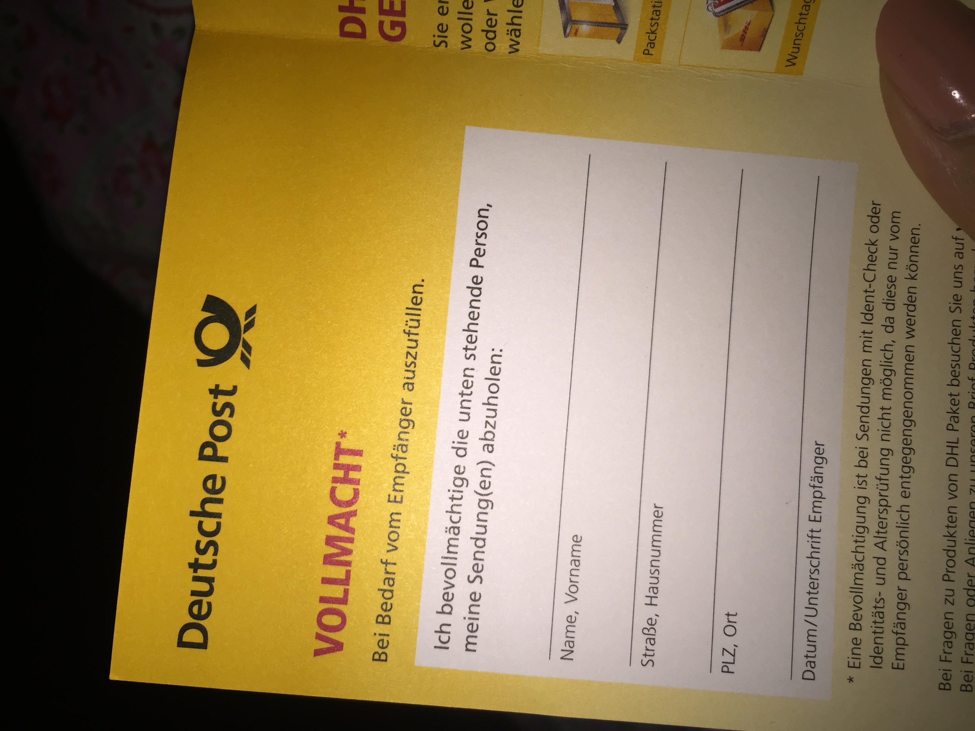 Bei DHL was abholen ohne Ausweis? (Paket, Pass, Deutsche Post)