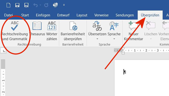 Rechtschreibeprüfung 1 - (Word, Rechtschreibung)