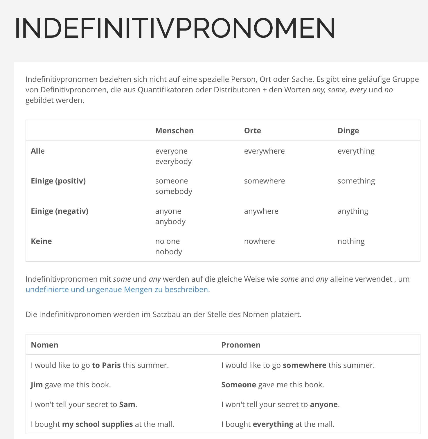 Wann Benutzt Man Some Und Wann Any Hallo, wann benutzt man any, some, every und no (und ihre