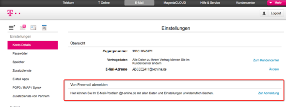 - (Internet, löschen, Account)