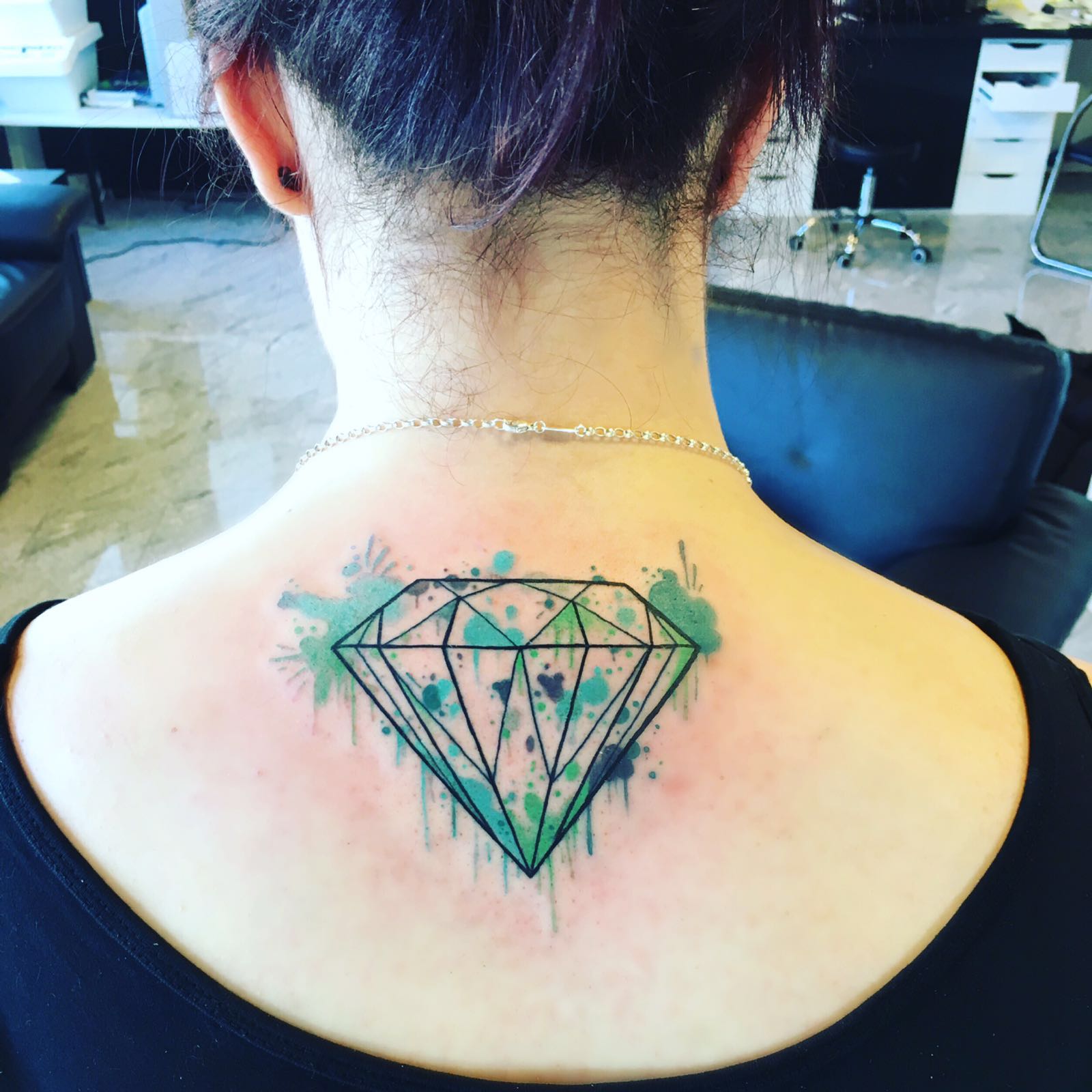 Buntes Tattoo schwarz überstechen? (Cover Up)