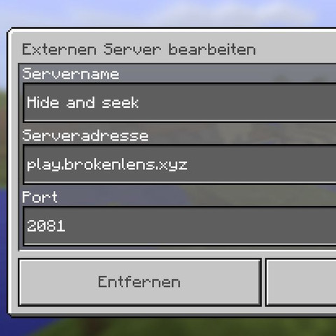 Hide and seek server für minecraft PE? (spielen)