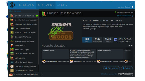 Vielleicht ist ja dein Modpack dabei :D - (Technik, Games, Minecraft)