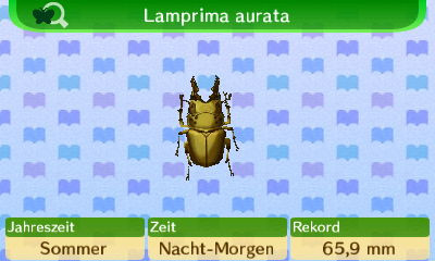 Die Lamprima Aurata sehen übrigens so aus :) - (Nintendo 3DS, Animal Crossing, Animal Crossing: New Leaf)