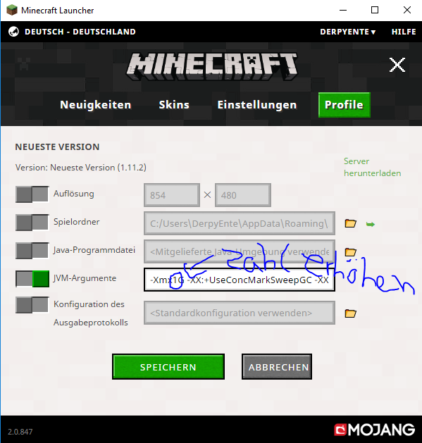  Minecraft Forge Server mehr RAM zuweisen m glich Mods 