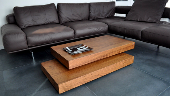 Couchtisch S-60 Nussbaum von Carl Svensson - (Wohnung, wohnen, Design)