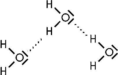 so kann man ein H-Brückenbindung auch darstellen - (Chemie, Wasser, Wasserstoffbrückenbindungen)