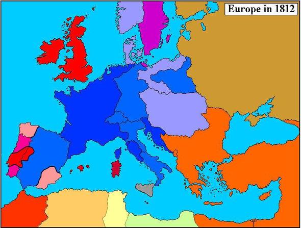 Karte_Europa_1812 - (Geschichte, Napoleon, verbuendete)
