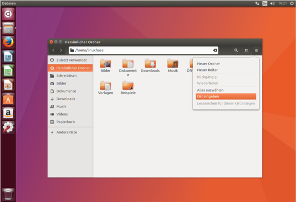Dateimanager: "Dateien" engliscch files - (Linux, Ubuntu, var)
