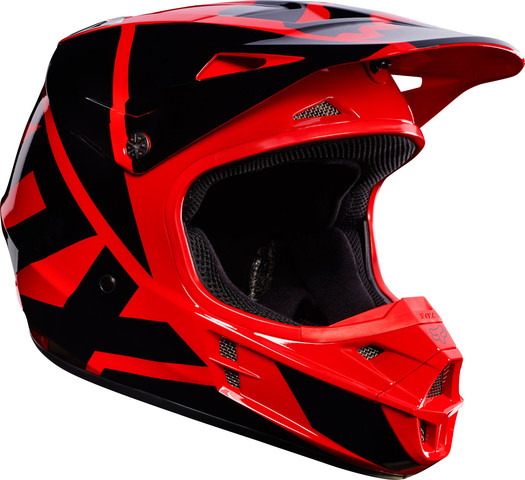 Rot/Weiß Enduro Motorrad MTB Bmx Fox V2 Nirv Motocross Mx Helm 