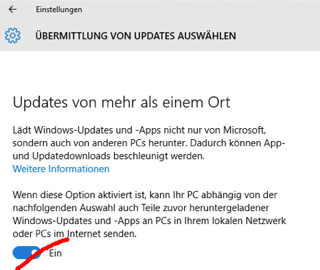 Verhindern von Update-Upload - (Computer, Windows 10, Übermittlungsoptimierung )