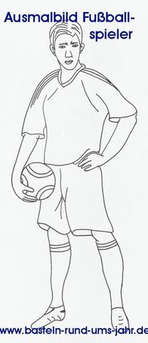 Ausmalbilder Fussballspieler von www.basteln-rund-ums-jahr.de - (Muttertag, vatertag)