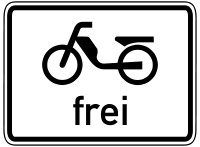 Darf man hier mit dem Mofa fahren? (Verkehr, Verkehrsrecht, Straße)
