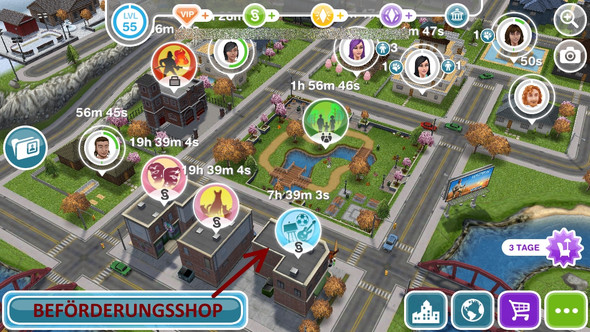 Beförderungsshop (Sims Freeplay) - (Videospiele, Sims)
