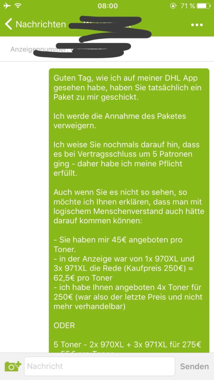 Ebay Kleinanzeigen Käufer Will Ware Zurückgeben