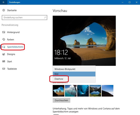 Sperrbildschirm einstellen - (Computer, PC, Windows)