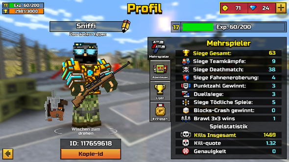 Ps: Spiele seit 2 Tagen ;) - (Computer, Games, pixel gun 3d)