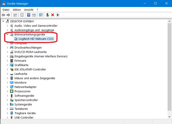 Webcam im Gerätemanager - (Computer, Handy, Smartphone)