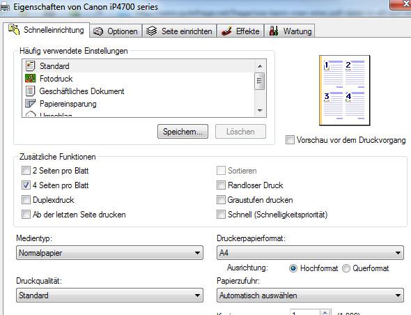 Wie kann man eine PDF-Datei in A6 auf A4 4 mal drucken? (Scribus)