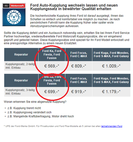 Ford Fiesta Bj 06 Kupplung Kosten
