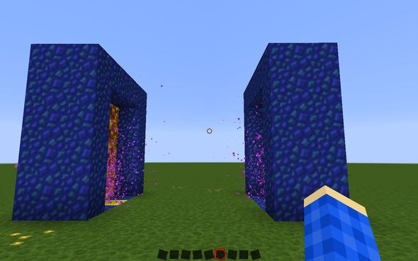 Meine portale mit partikeln auf beiden portalen - (Computer, Spiele und Gaming, Minecraft)