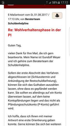 - (Privatinsolvenz, Wohlverhaltensphase, Treuhänder)