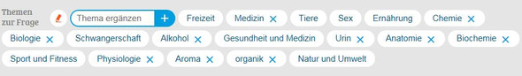 Meine Tags - (Ernährung, Biologie, Urin)