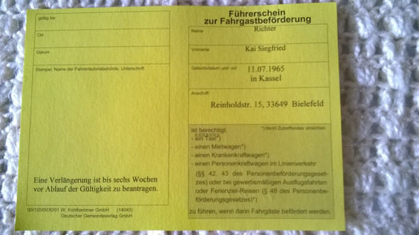 Personenbeförderungsschein test Personenbeförderungsschein test
