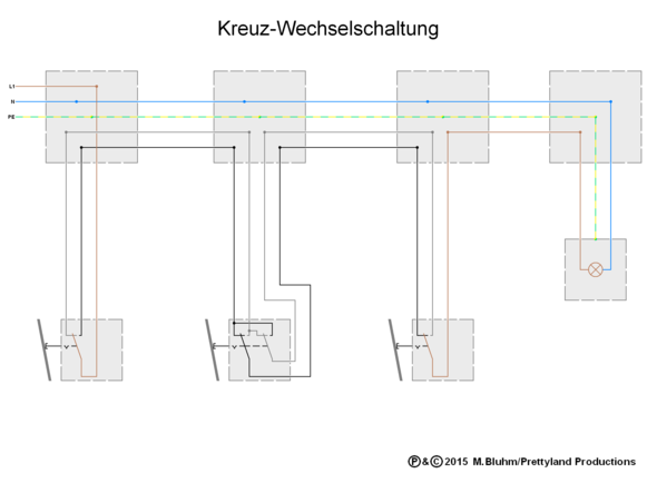 Gibt es eine spar kreuzschaltung? (Elektrik, Licht)