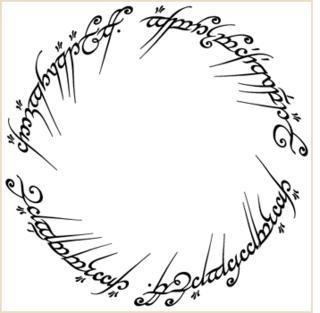 Ringinschrift - (Herr der Ringe, Alphabet, Anschrift)