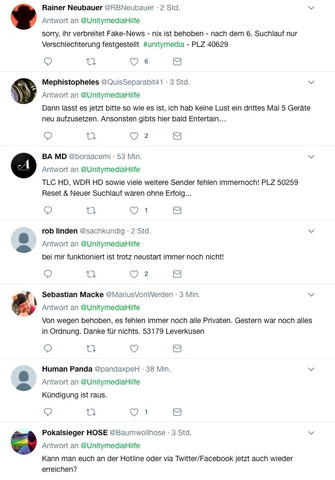 Ich Bin Seit Knapp Vier Jahren Bei Unitymedia Und Habe Seit Mittwoch Auf Einigen Sendern Keinen Empfang Mehr Woran Liegt Das Fernseher