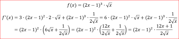Produkt Kettenregel Mathematik Hausaufgaben Produktregel